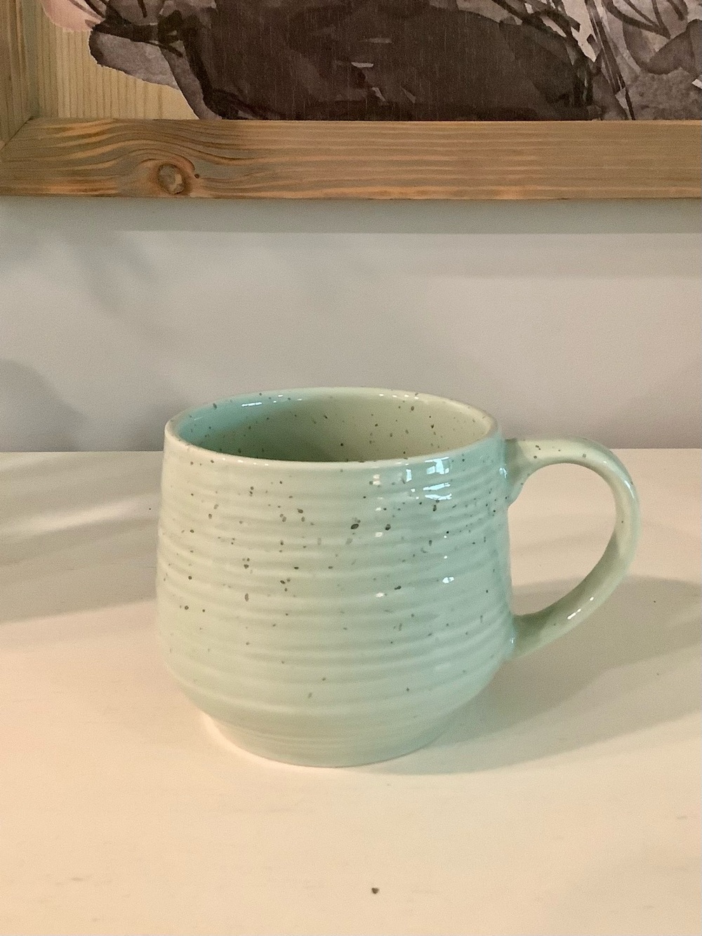 Sango Speckled Green Stoneware Glazed Mug